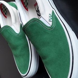 Vans Green suade Slip on shoes